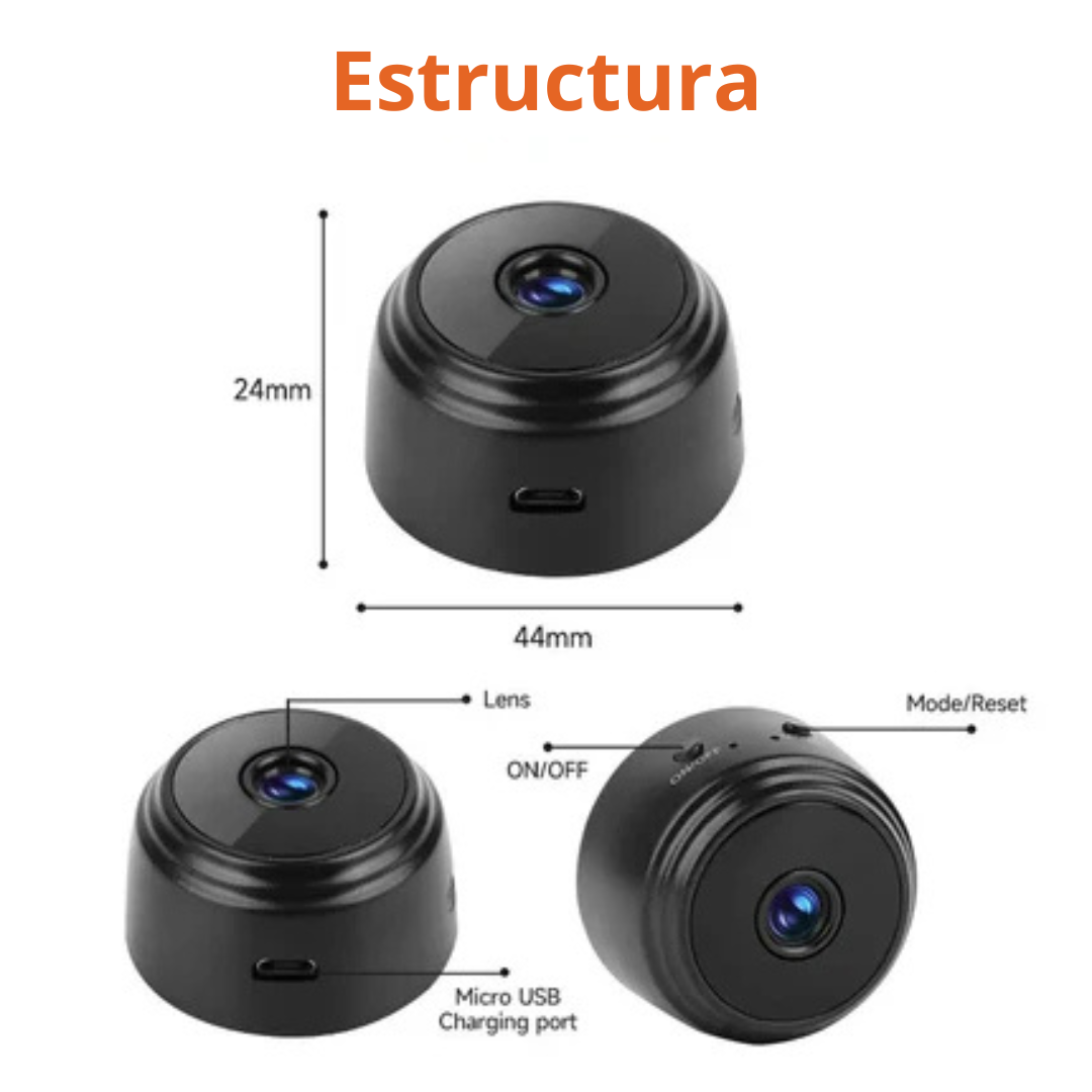 Mini Cámara Wi-Fi HD – Seguridad familiar y residencial 24h