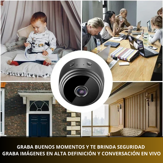 Mini Cámara Wi-Fi HD – Seguridad familiar y residencial 24h